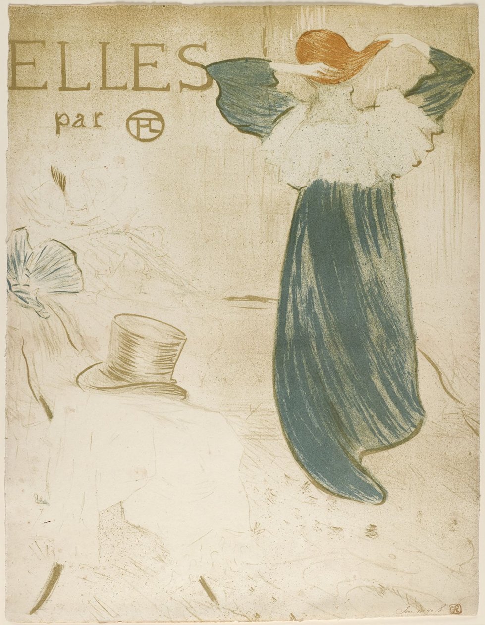 Frontispício do portfólio «Elles» de Henri de Toulouse-Lautrec