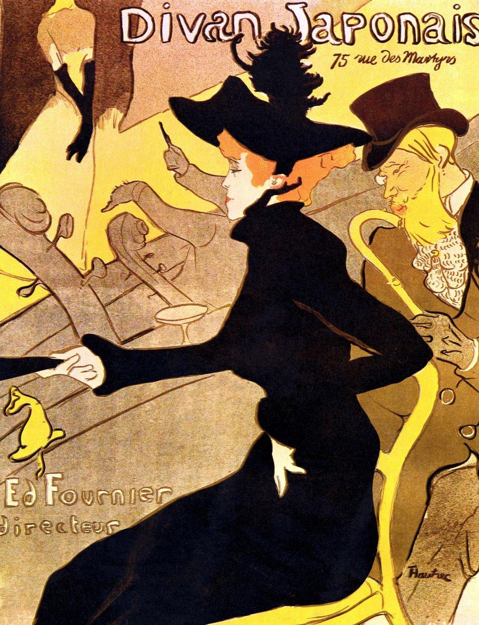 Henri de Toulouse-Lautrec 1864 - 1901, pintor francês, sofá japonês 1892-3 de Henri de Toulouse Lautrec