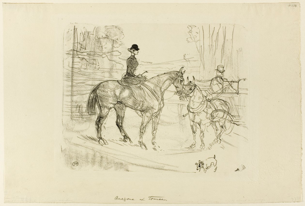 A amazona e a carroça de Henri de Toulouse-Lautrec