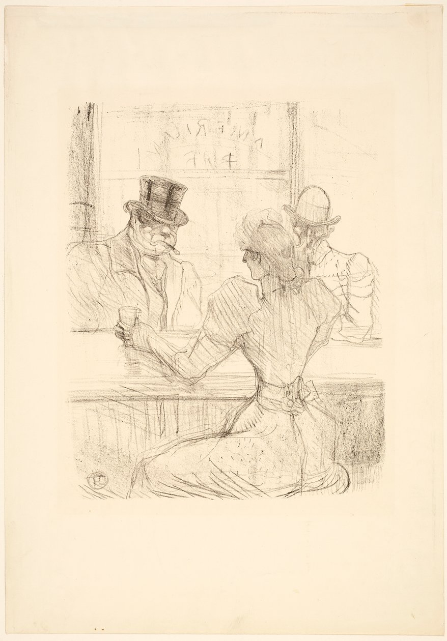 No Picton Bar (American Bar), rue Scribe de Henri de Toulouse-Lautrec