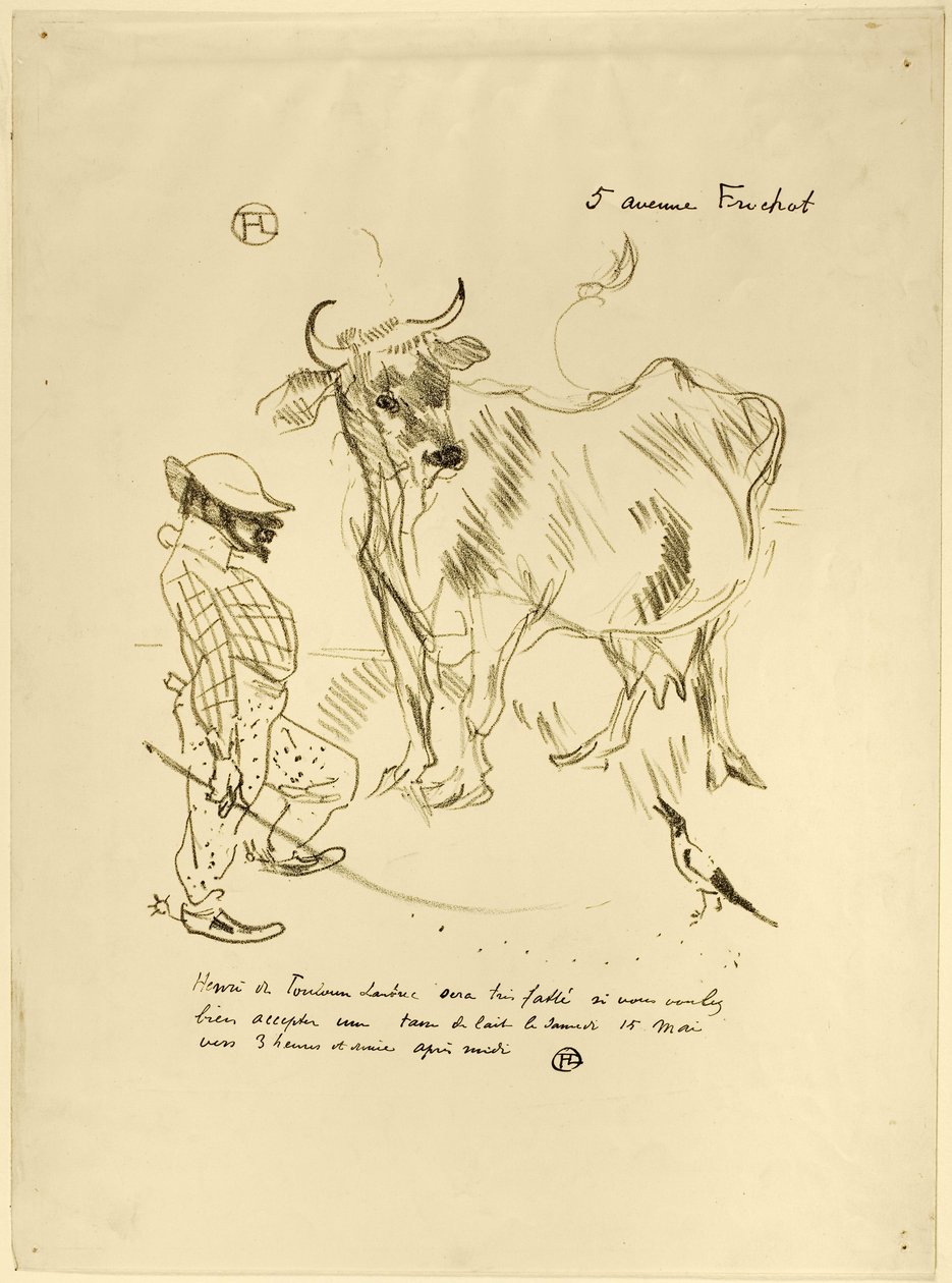 Convite para um copo de leite de Henri de Toulouse-Lautrec