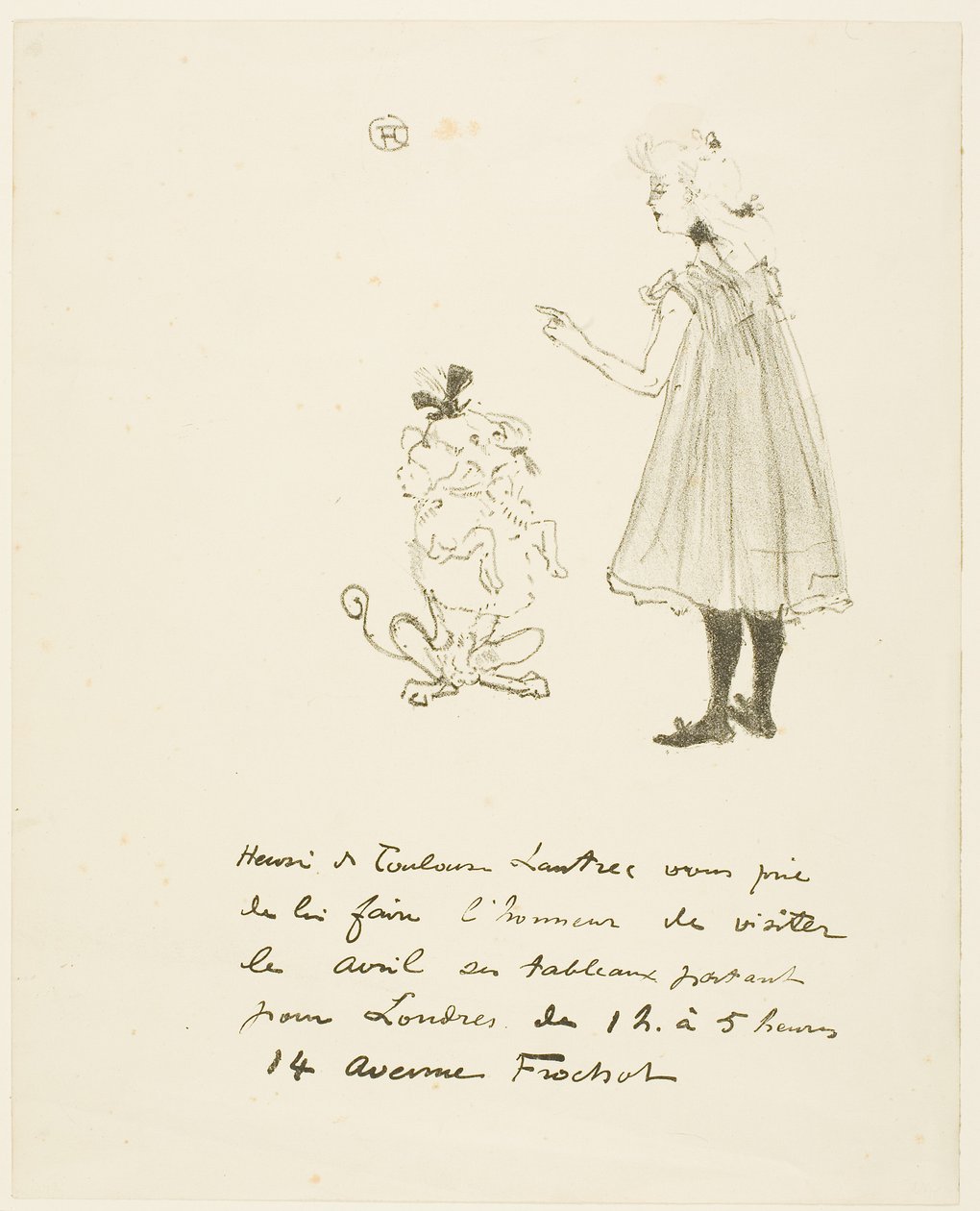 Convite para uma Exposição de Henri de Toulouse-Lautrec