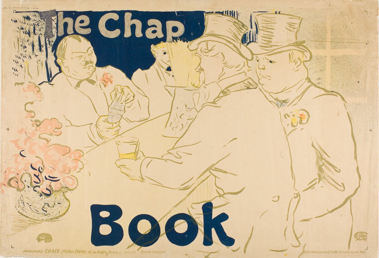 Bar irlandês e americano, Rue Royale—The Chap Book de Henri de Toulouse-Lautrec