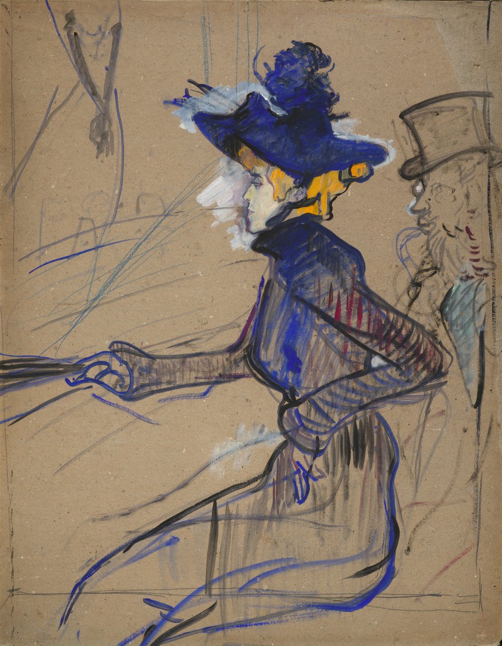 Jane Avril no Divan Japonais de Henri de Toulouse-Lautrec