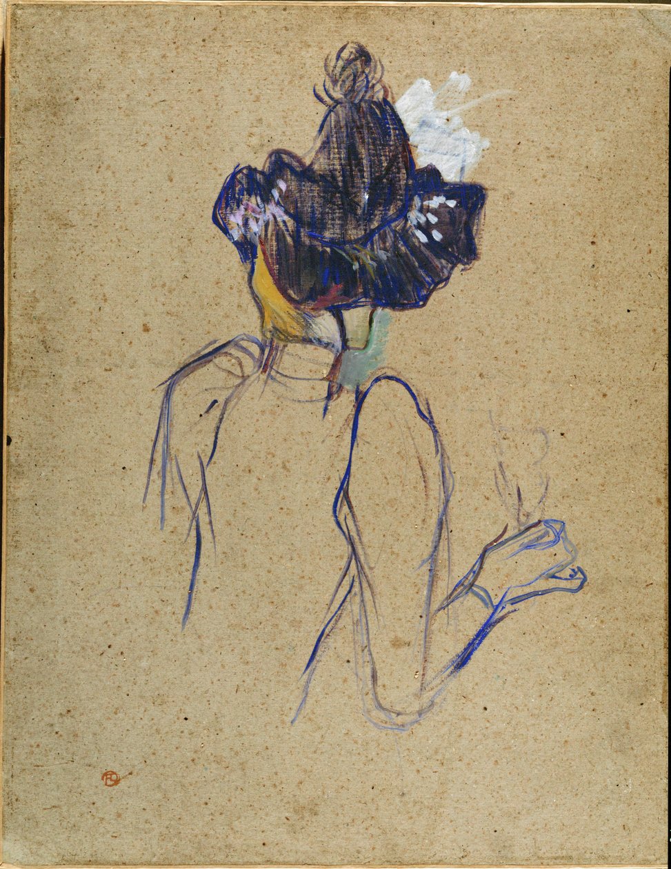 Jane Avril, vista de trás de Henri de Toulouse-Lautrec