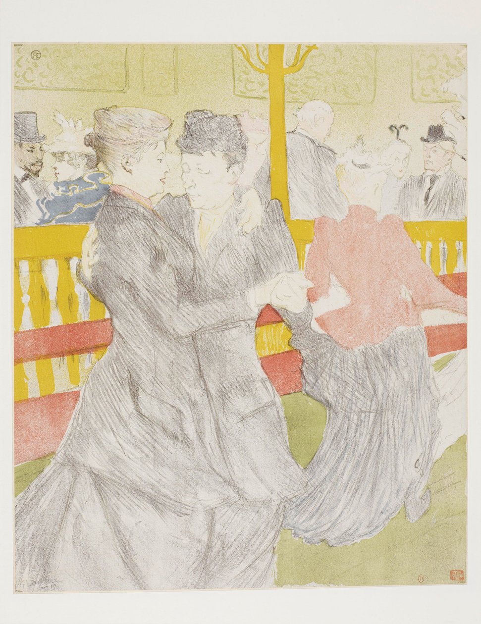 A dança no Moulin Rouge de Henri de Toulouse-Lautrec