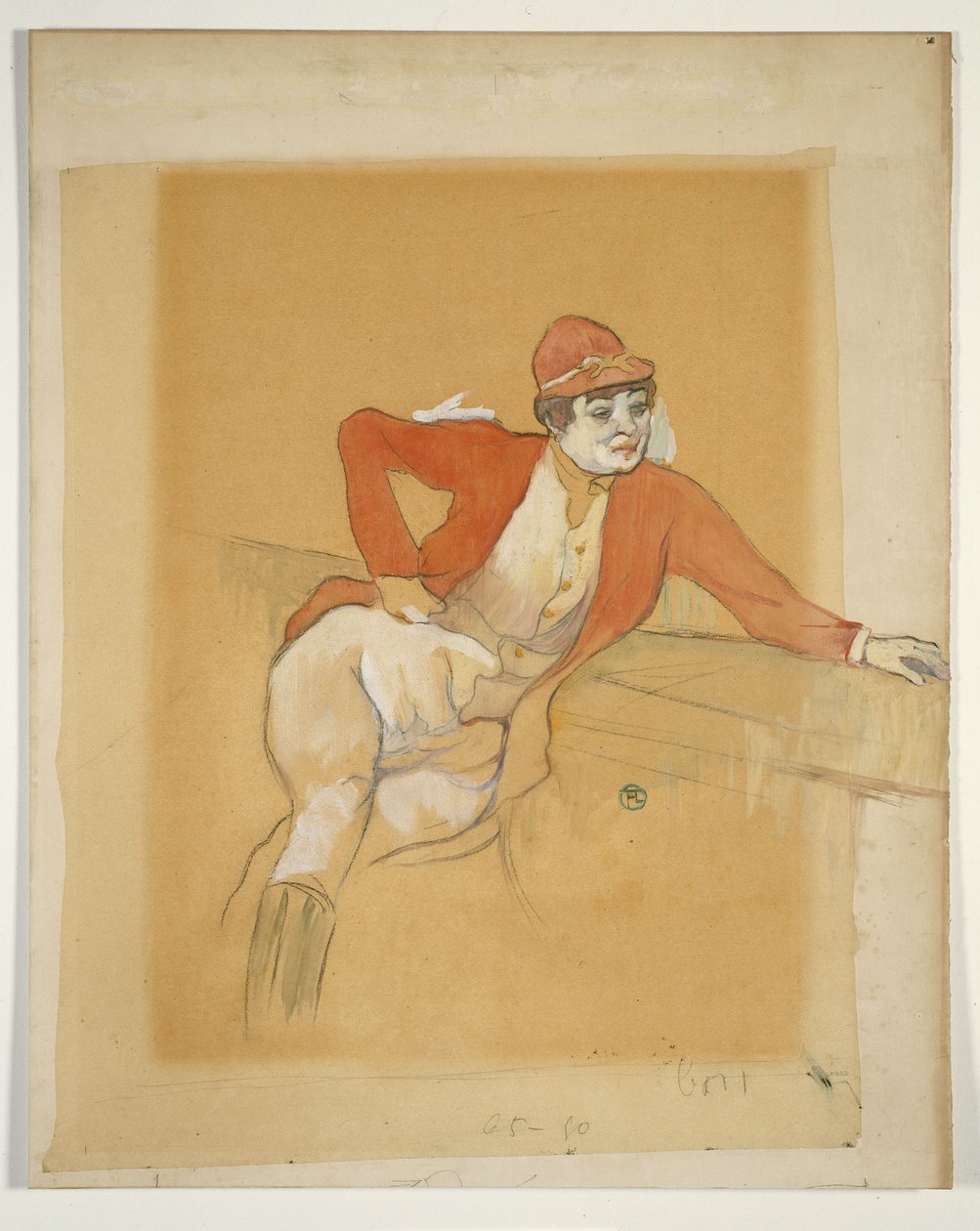 La Macarona no traje de um jóquei de Henri de Toulouse-Lautrec