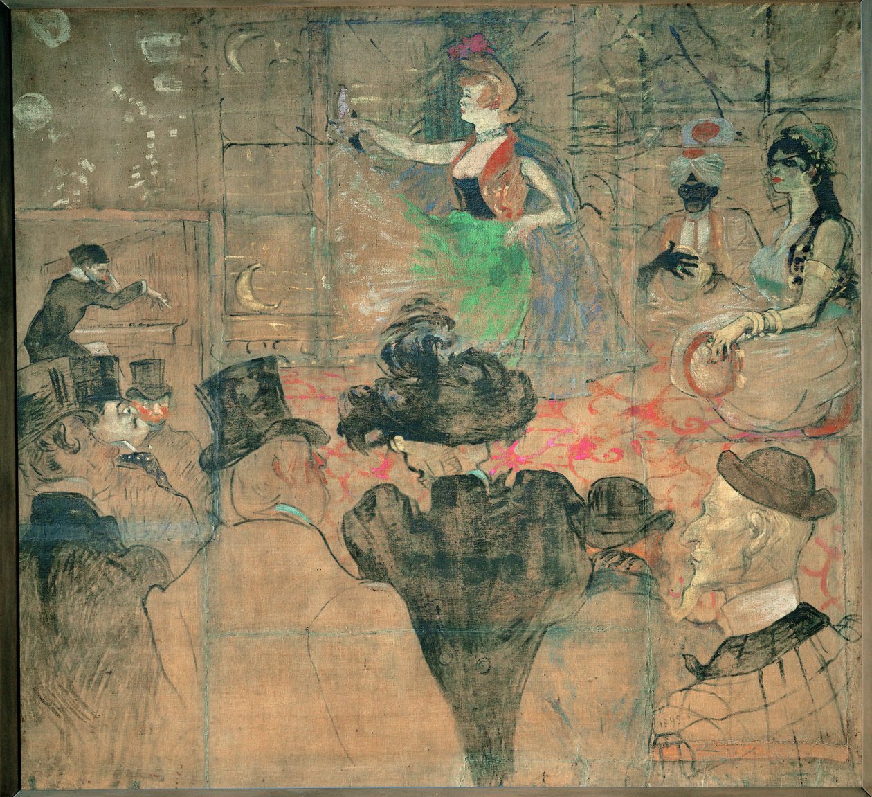 A dança mourisca ou os almees: La Goulue na Foire du Trone de Henri de Toulouse-Lautrec
