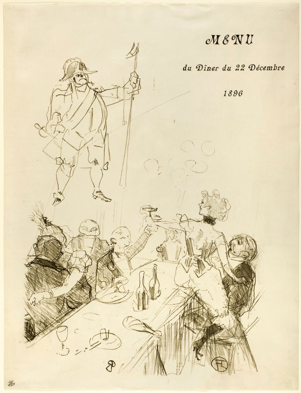 Le Suisse, Menu de Henri de Toulouse-Lautrec