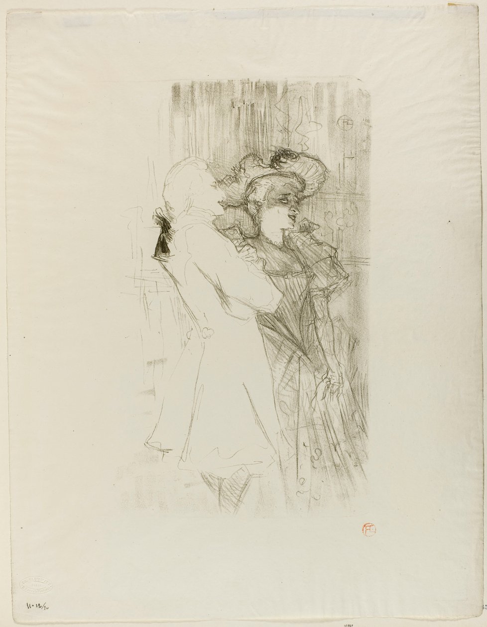 Lender e Auguez em La Chanson de Fortunio de Henri de Toulouse-Lautrec