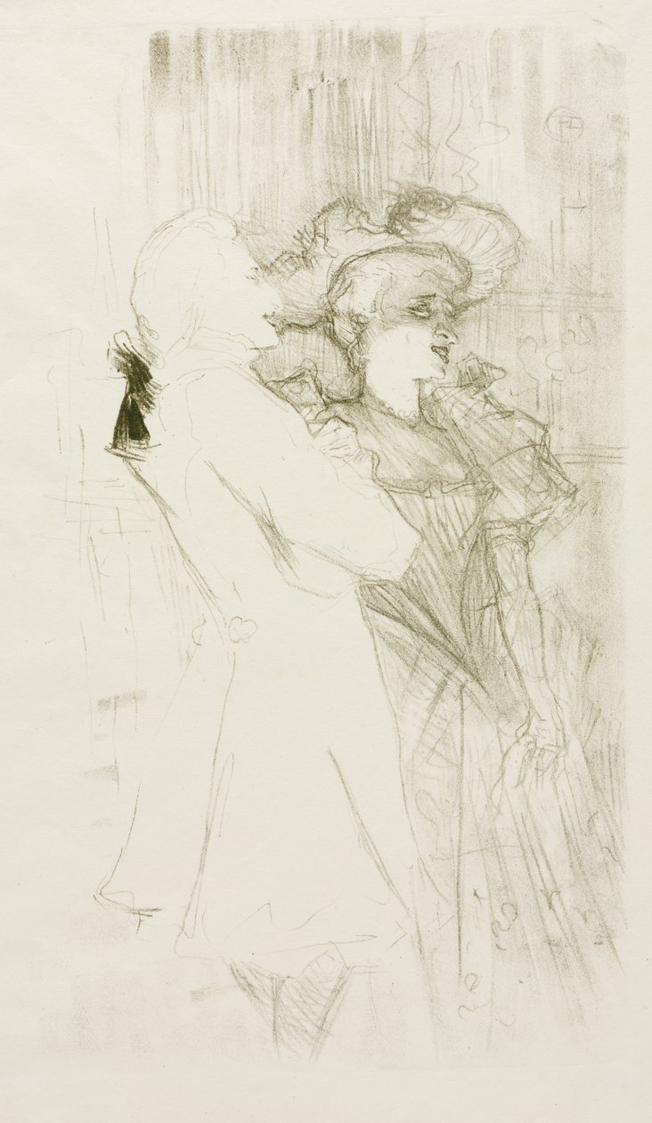 Lender e Auguez em "A Canção da Fortuna" de Henri de Toulouse-Lautrec