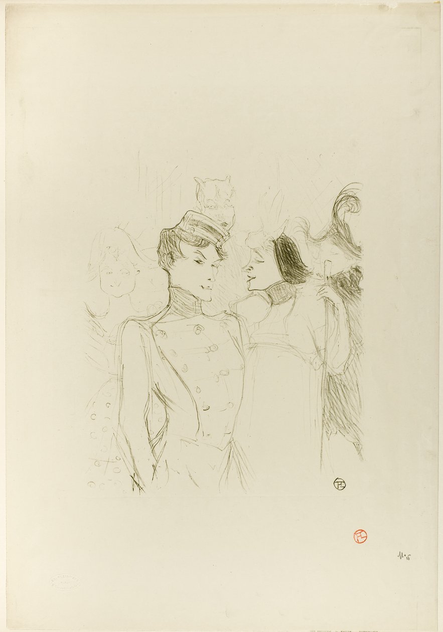 Lender e Lavallière em uma revista nas Variétés de Henri de Toulouse-Lautrec