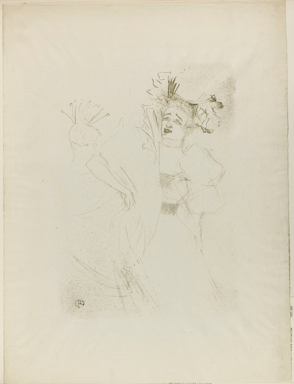 Lender em Chilpéric, Full Face de Henri de Toulouse-Lautrec