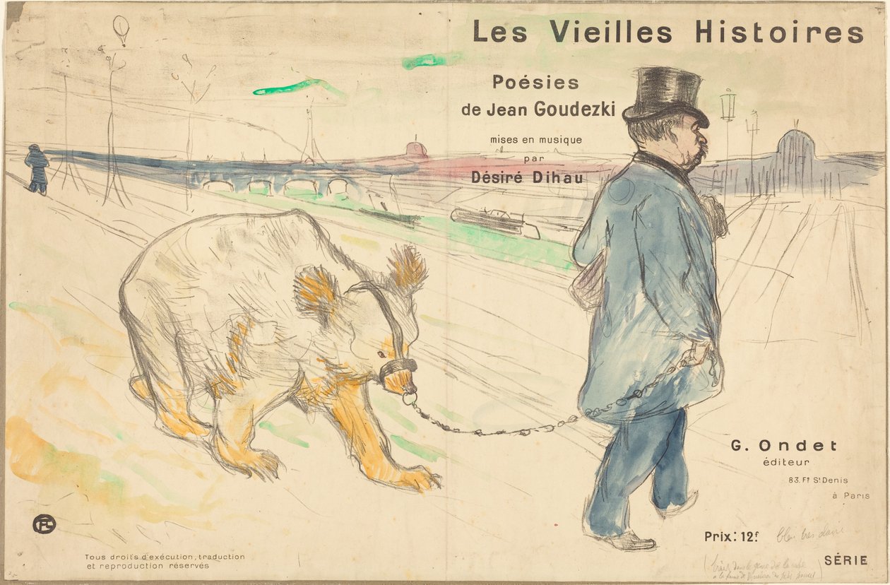 Histórias antigas (capa/frontispício) de Henri de Toulouse-Lautrec