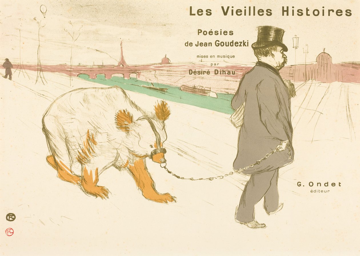 Les Vieilles Histoires, capa/frontispício de Henri de Toulouse-Lautrec