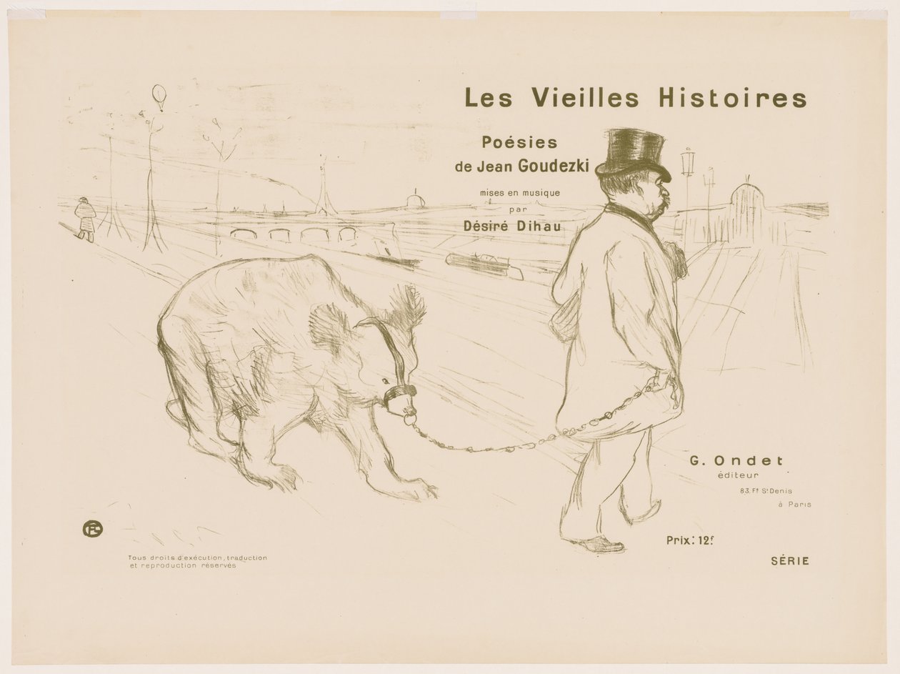 As Velhas Histórias: Capa - Frontispício de Henri de Toulouse-Lautrec