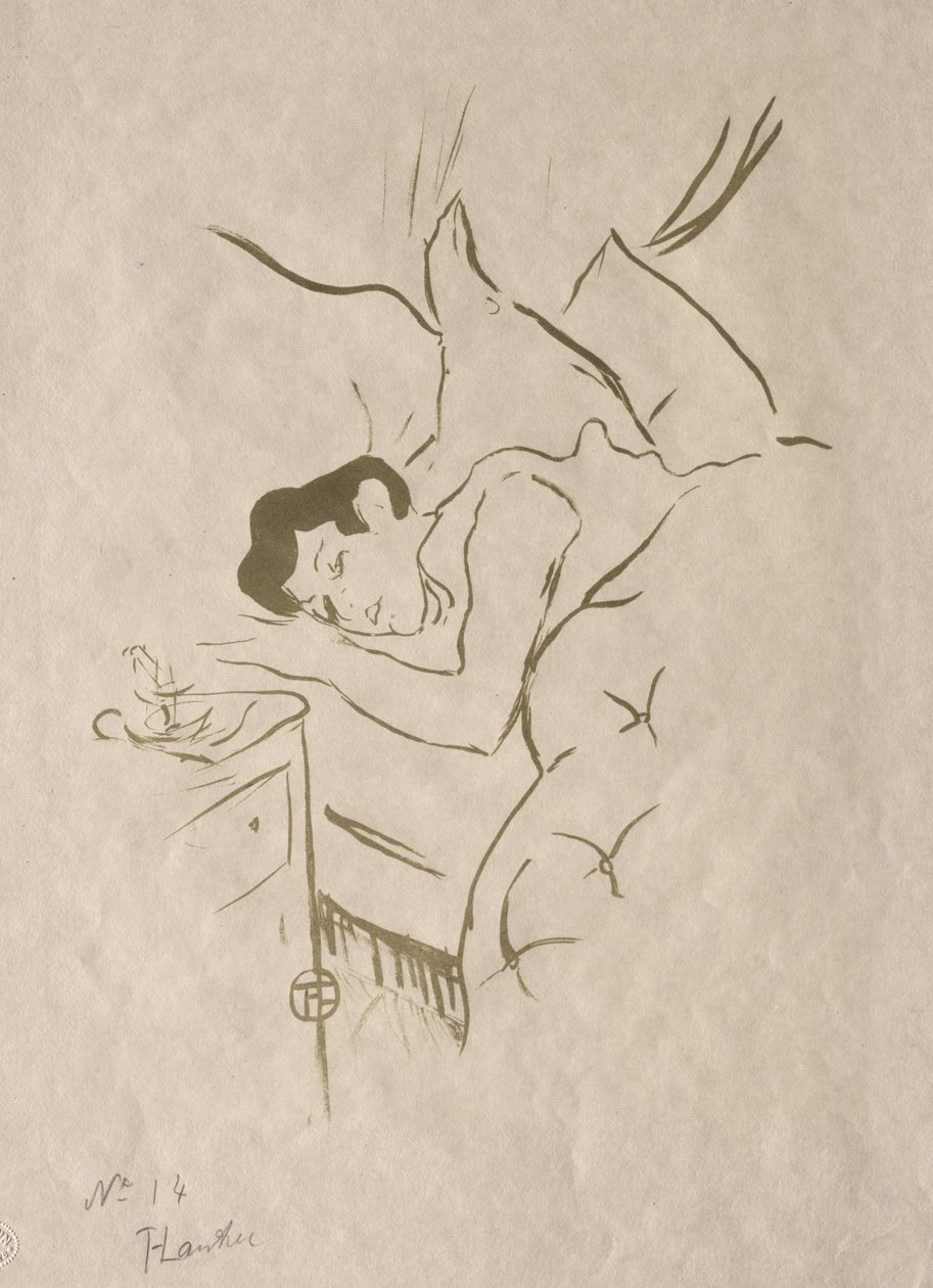 As velhas histórias: sua boca de Henri de Toulouse-Lautrec