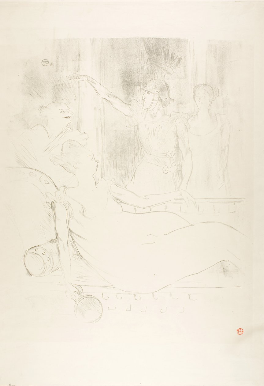 Madame Simon-Girard, Brewer e Guy em La belle Hélène de Henri de Toulouse-Lautrec