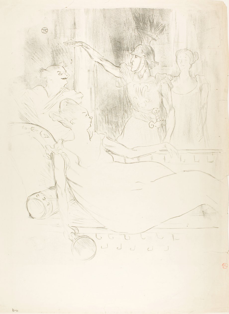 Madame Simon-Girard, Brewer e Guy em La belle Hélène de Henri de Toulouse-Lautrec