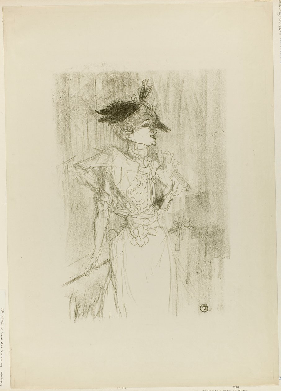 Mademoiselle Marcelle Lender, em pé de Henri de Toulouse-Lautrec