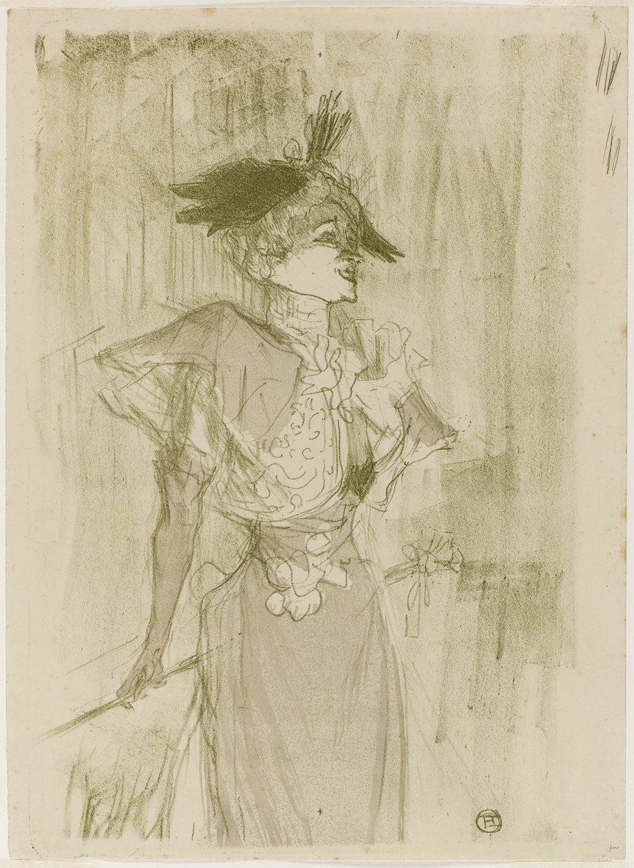 Mademoiselle Marcelle Lender, em pé de Henri de Toulouse-Lautrec