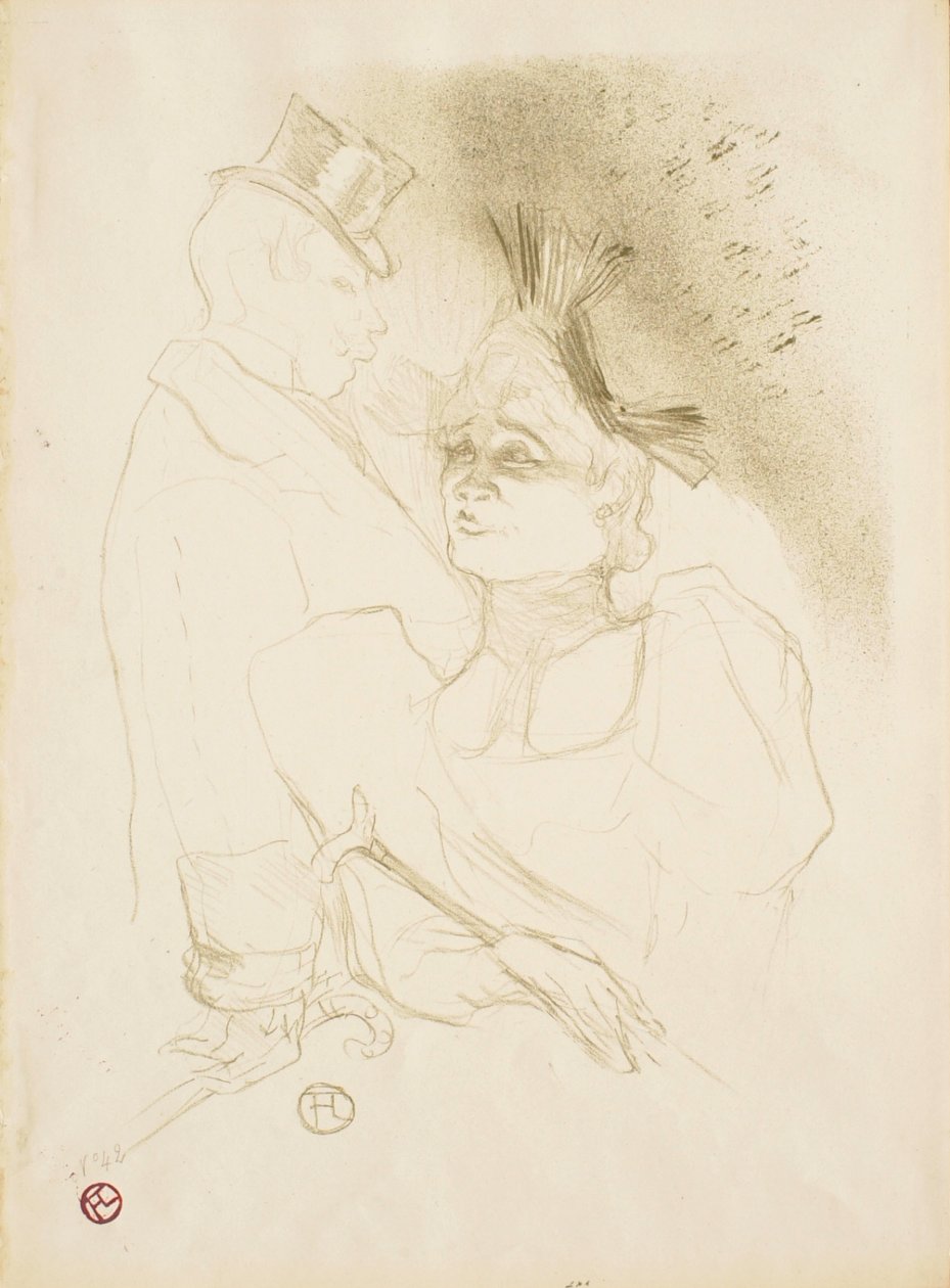Mlle Lender e Baron de Henri de Toulouse-Lautrec