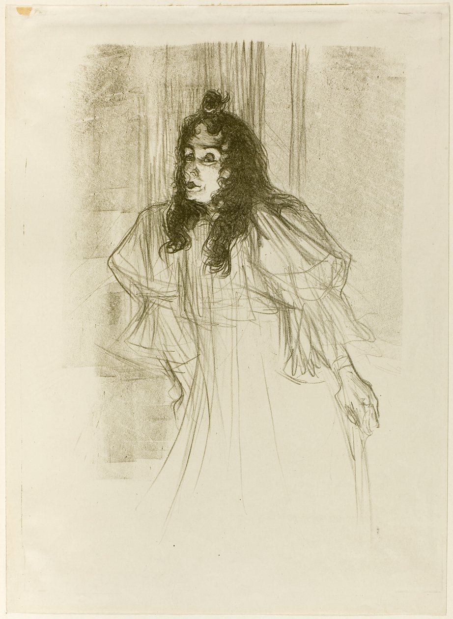 Miss May Belfort com cabelo comprido de Henri de Toulouse-Lautrec