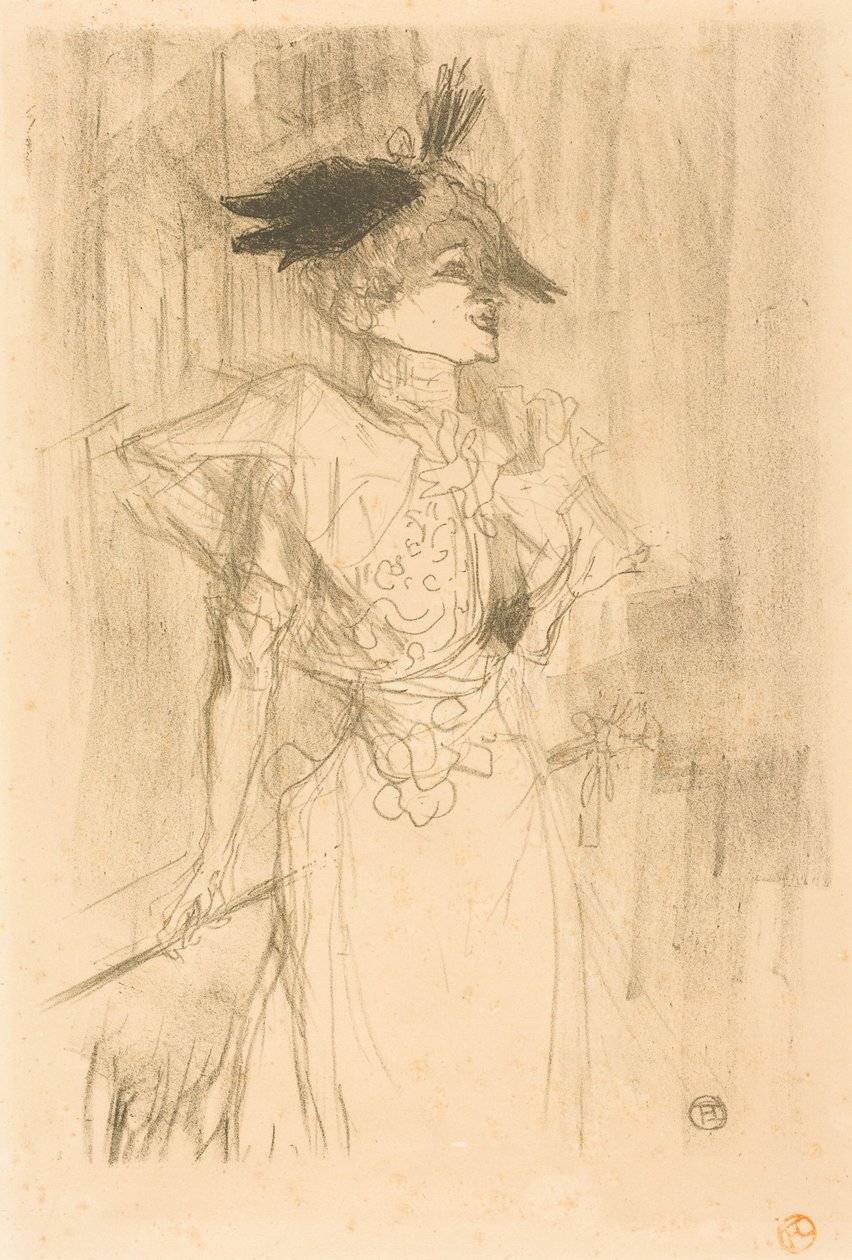 A Srta. Marcelle Lender, de pé (A Srta. Marcelle Lender, de pé) de Henri de Toulouse-Lautrec