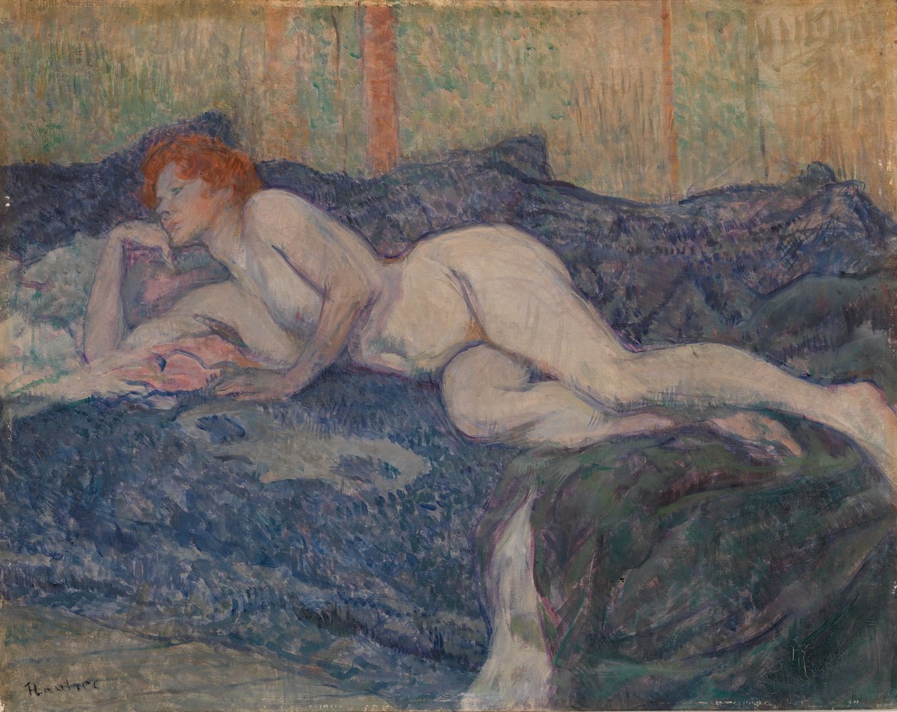 Nua deitada no sofá de Henri de Toulouse-Lautrec