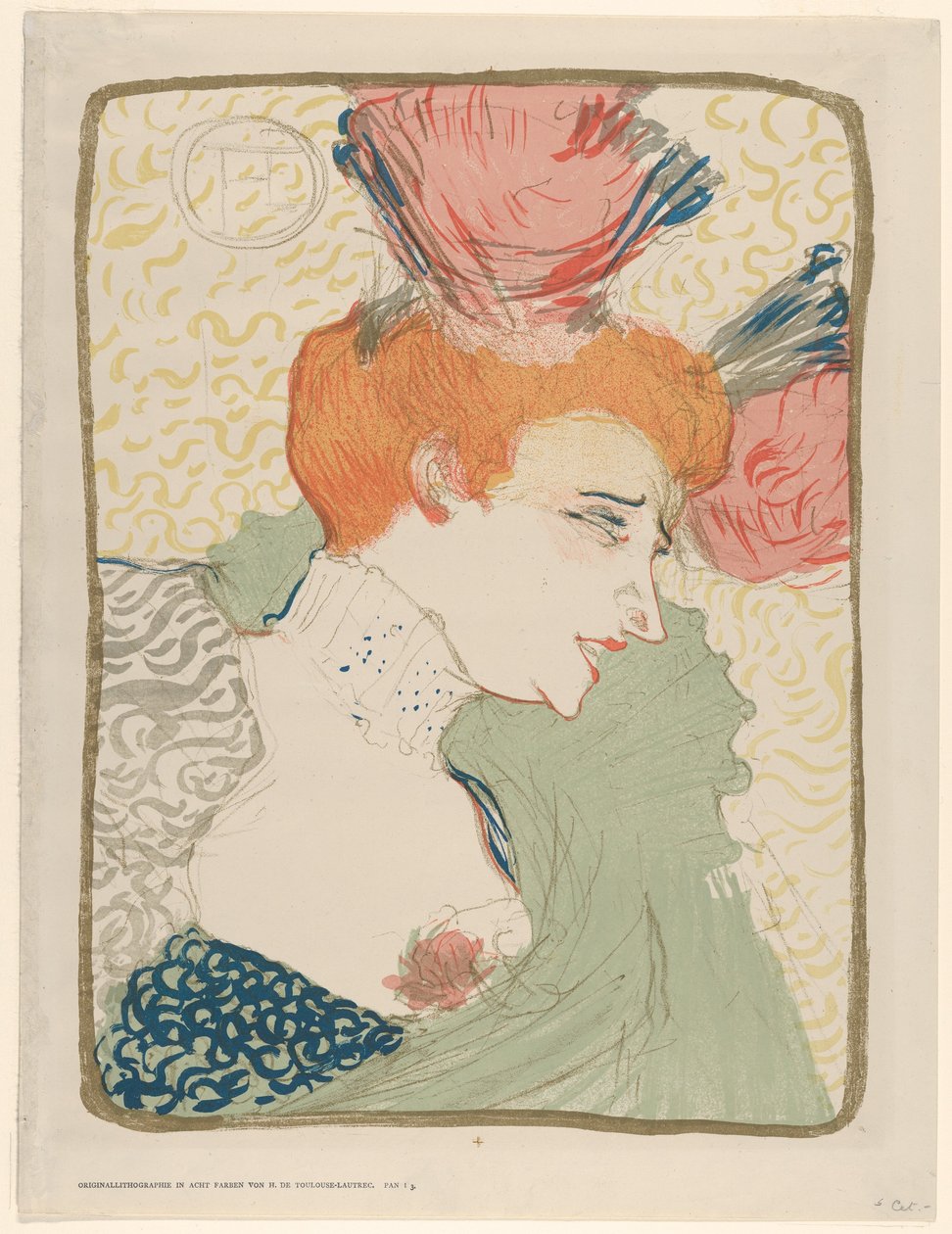 Busto de retrato de Mademoiselle Marcelle Lender de Henri de Toulouse-Lautrec