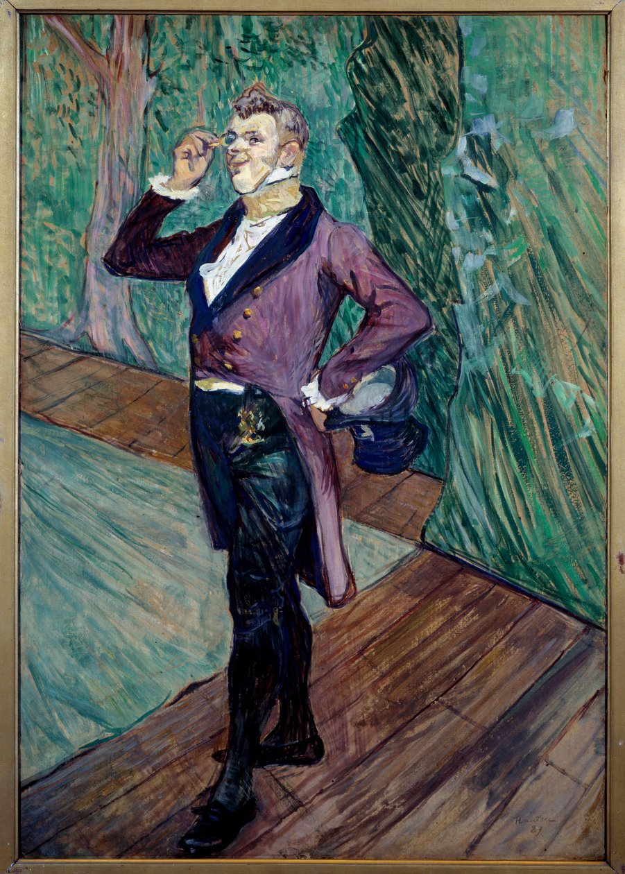 Retrato de corpo inteiro de Henry Samary (1865-1902) da Comedie Française de Henri de Toulouse Lautrec