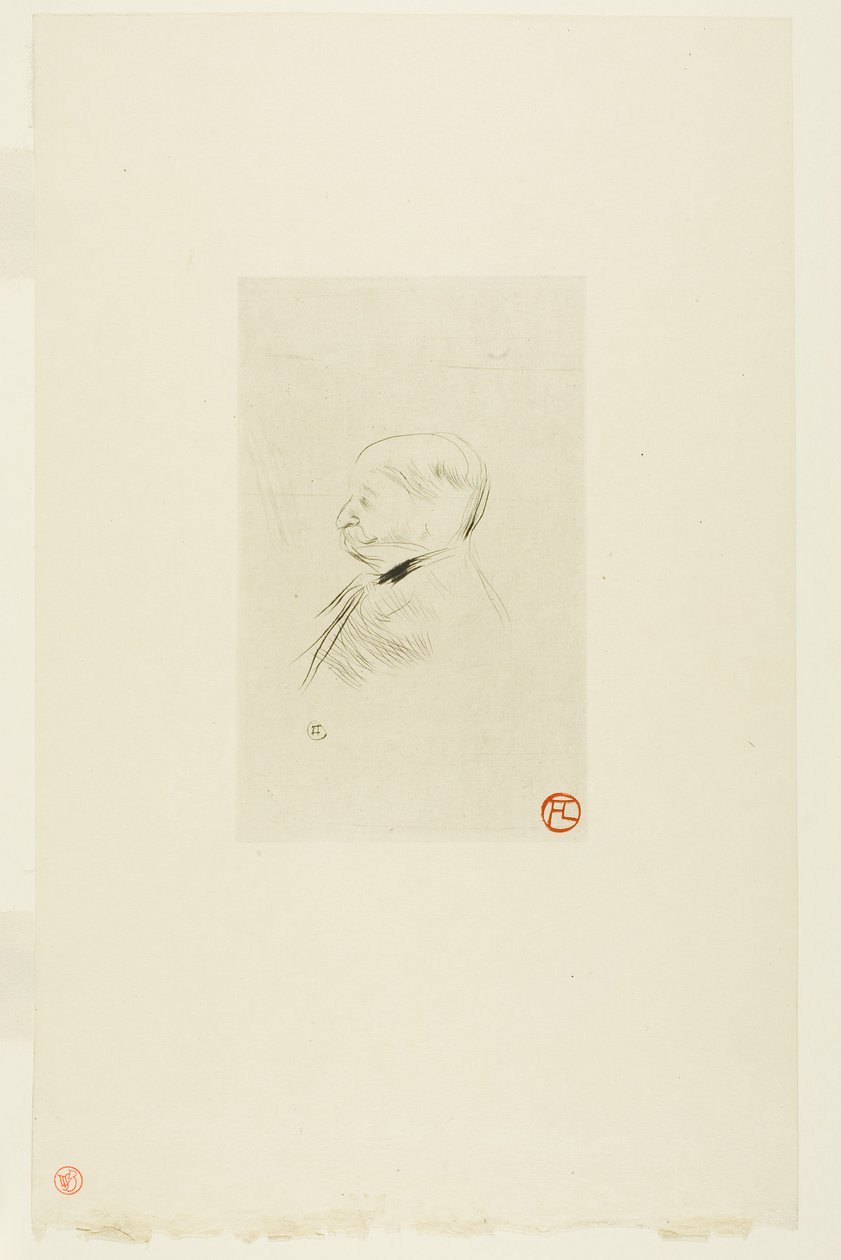 Retrato de um homem de Henri de Toulouse-Lautrec