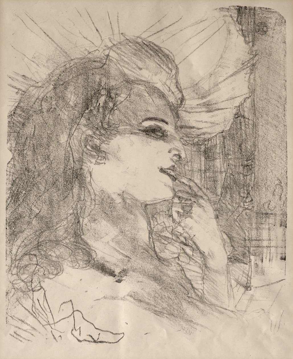 Retratos de Atores e Atrizes: Treze Litografias: Anna Held de Henri de Toulouse-Lautrec