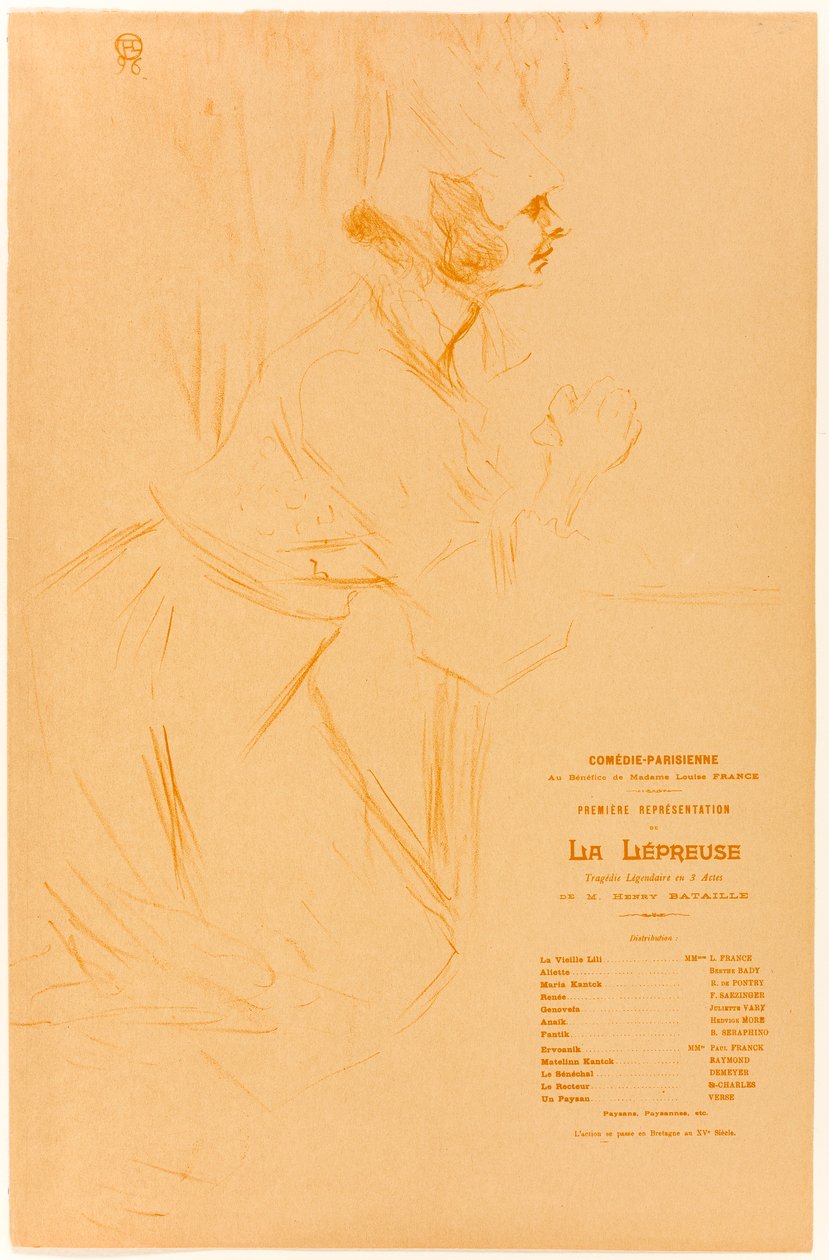Programa para La Lépreuse de Henri de Toulouse-Lautrec