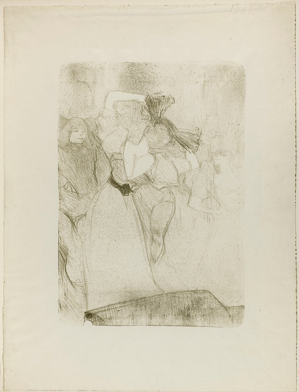 Vista traseira do credor dançando o Bolero em Chilpéric de Henri de Toulouse-Lautrec