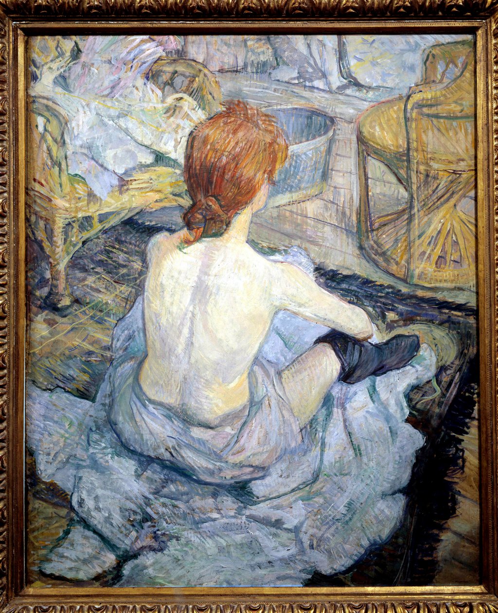 Ruiva (O banheiro). Pintura de Henri De Toulouse Lautrec (Toulouse-Lautrec de Henri de Toulouse Lautrec