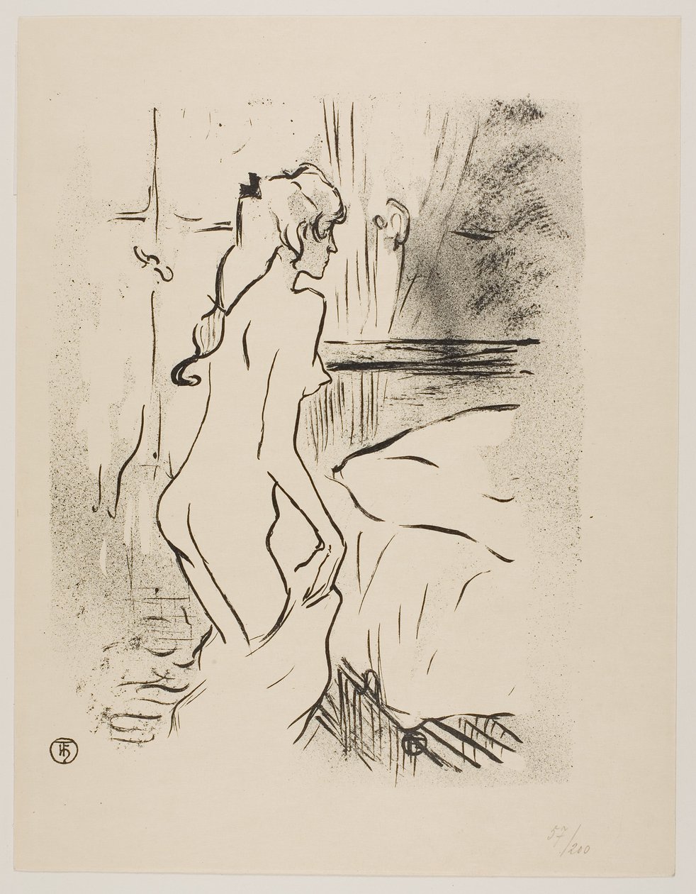 Estudo de uma mulher de Henri de Toulouse-Lautrec