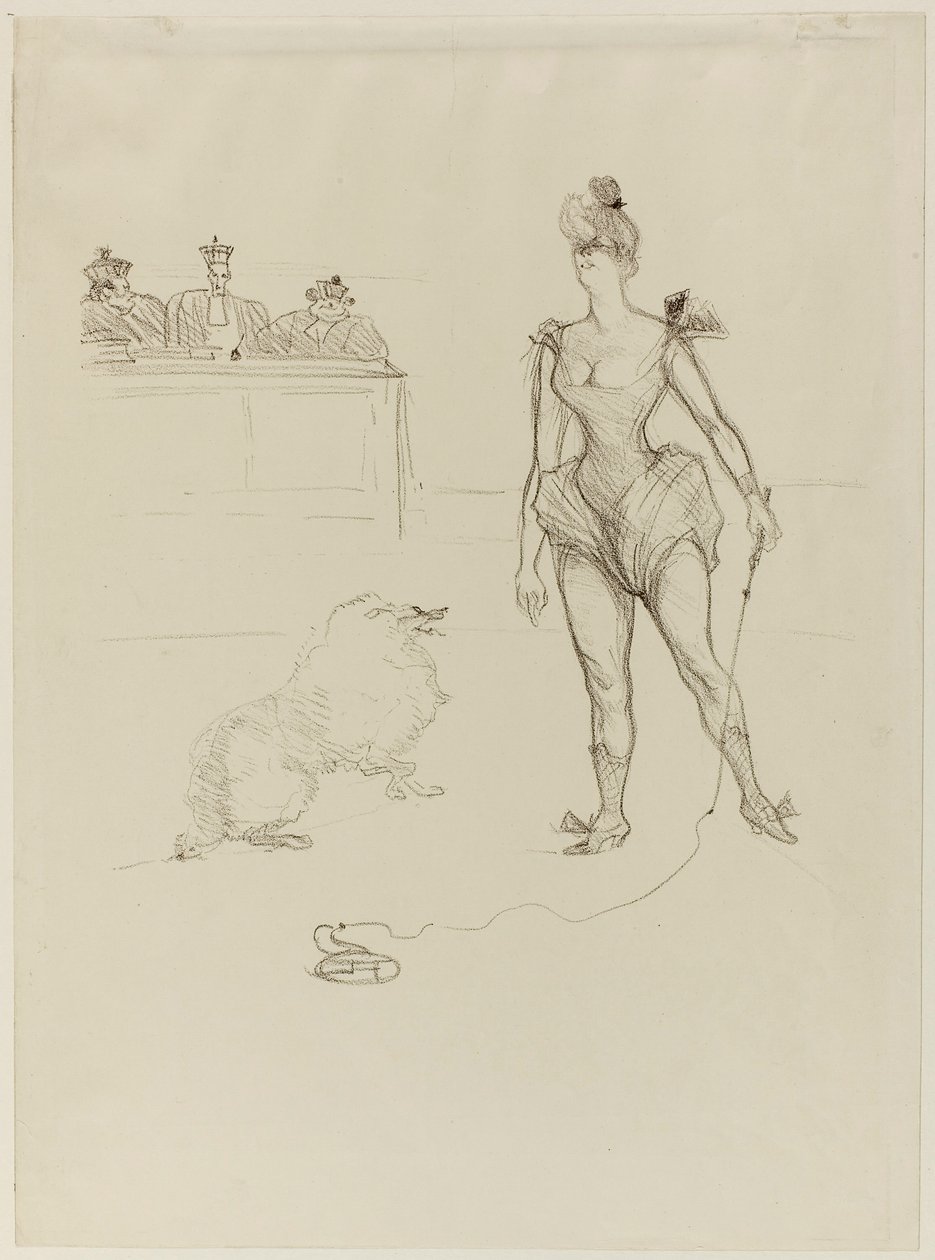 O Domador de Animais perante o Tribunal de Henri de Toulouse-Lautrec