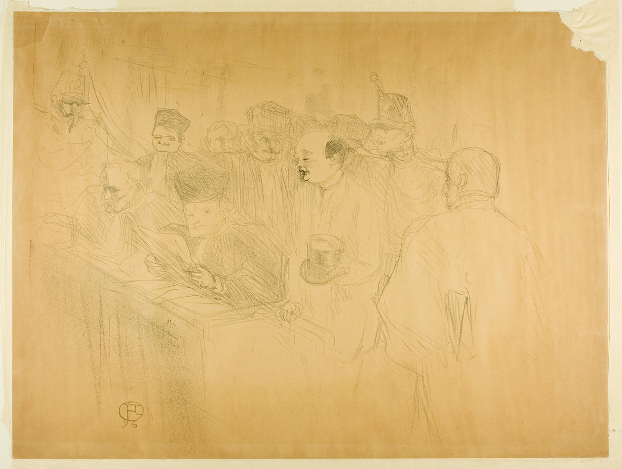 O Julgamento Arton (terceira placa) de Henri de Toulouse-Lautrec