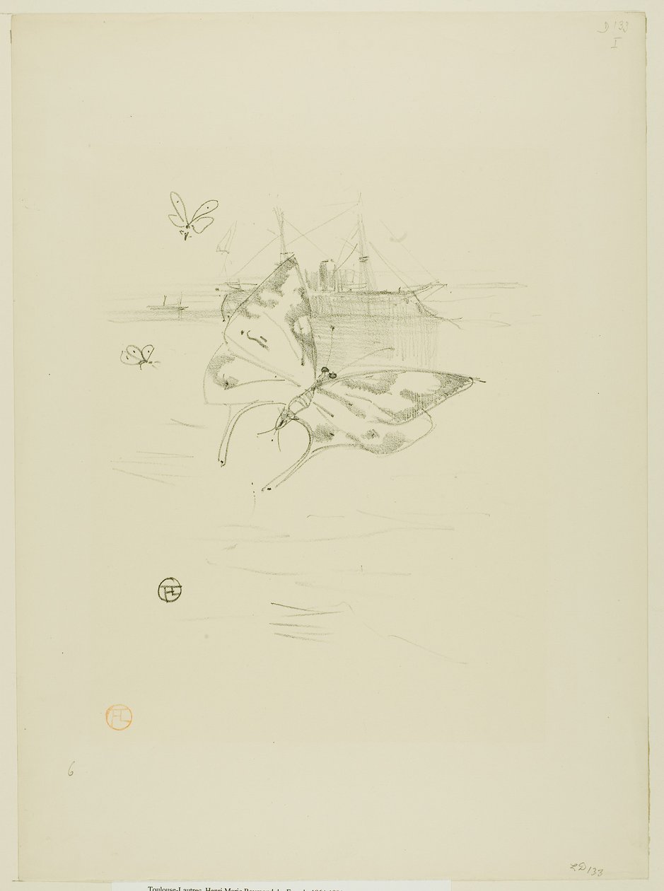 As Borboletas, de Melodias de Désiré Dihau de Henri de Toulouse-Lautrec
