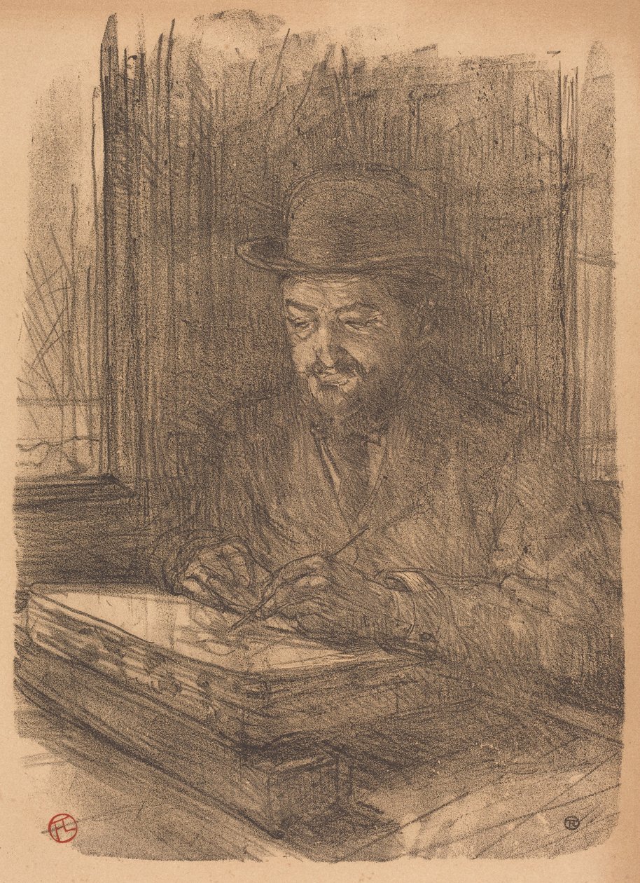 O Excelente Gravador Adolphe Albert (Le bon graveur - Adolphe Albert) de Henri de Toulouse-Lautrec