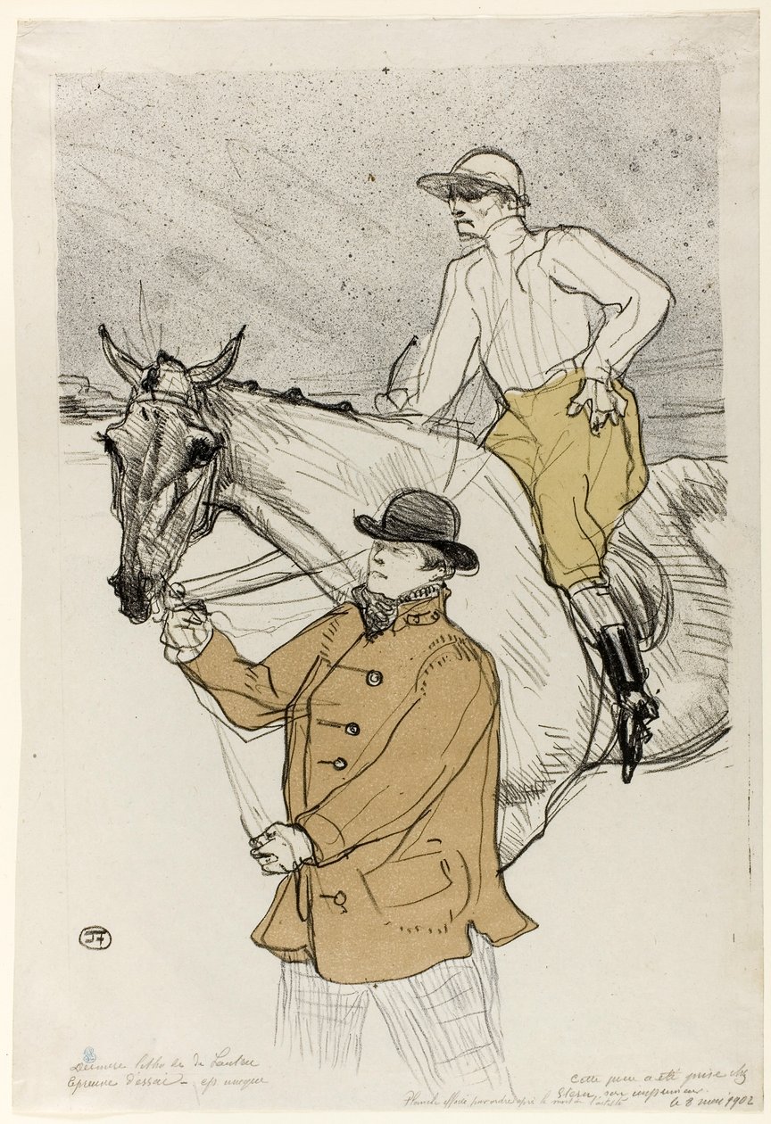 O jóquei indo ao correio de Henri de Toulouse-Lautrec