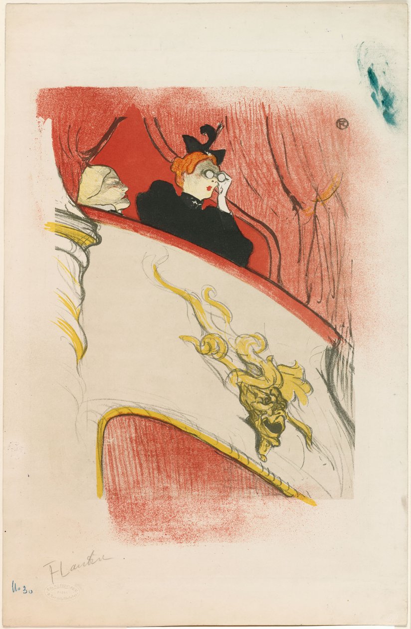 O Loge com a Máscara Dourada de Henri de Toulouse-Lautrec