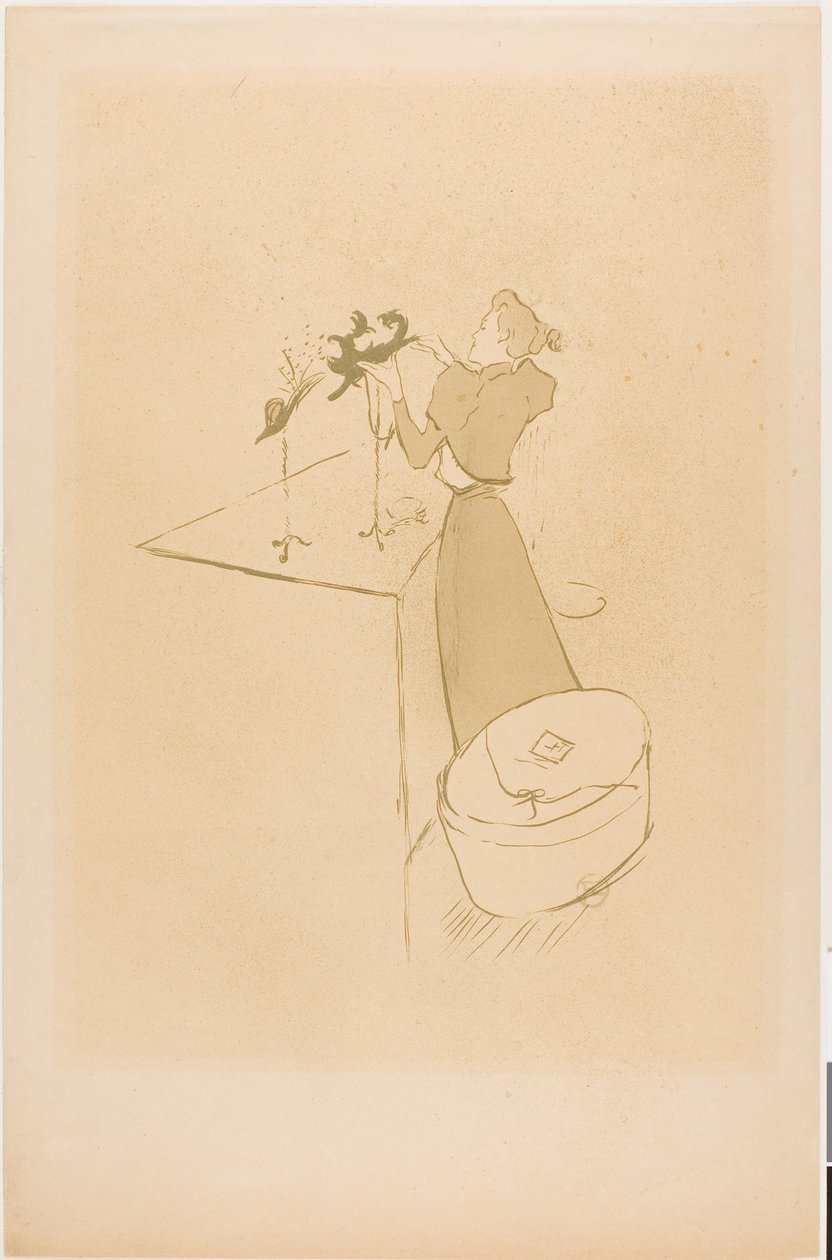 A chapeleira, Renée Vert de Henri de Toulouse-Lautrec