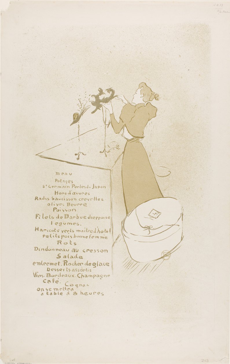 A chapeleira, Renée Vert de Henri de Toulouse-Lautrec