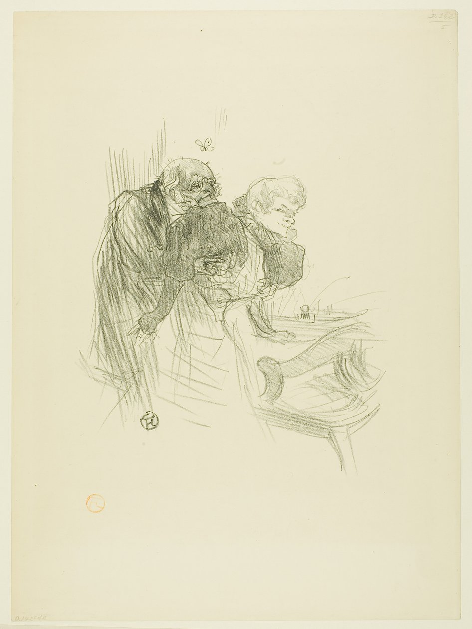 A oração dos judeus poloneses, de Au Pied du Sinai de Henri de Toulouse-Lautrec