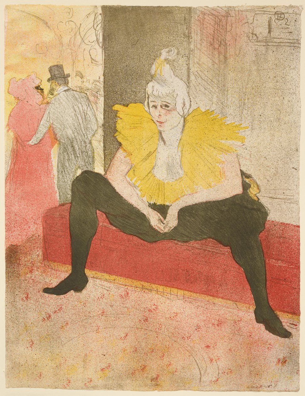 A Palhaça Sentada (Miss Cha-U-Kao) de Henri de Toulouse-Lautrec