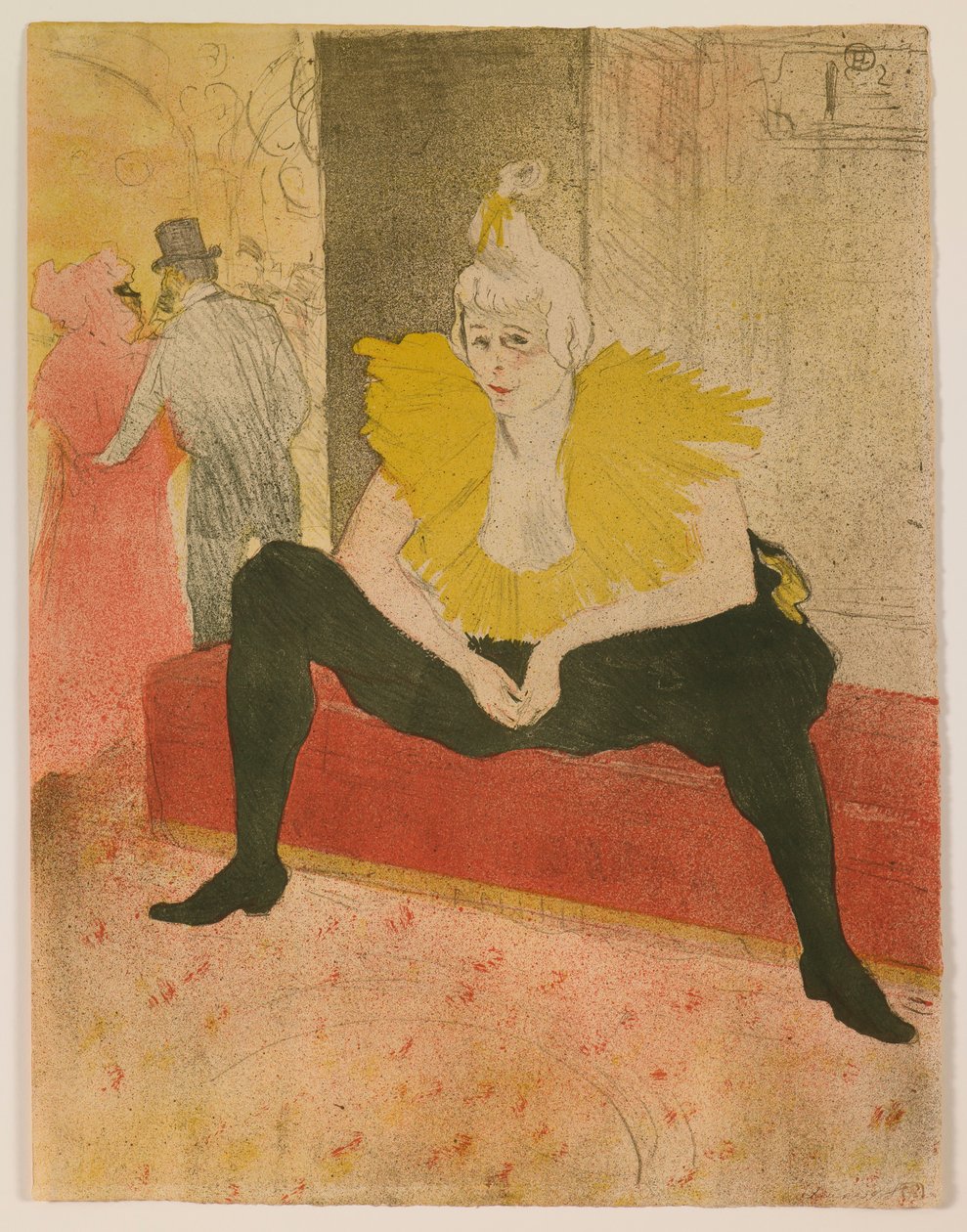 A palhaça sentada, da série «Elles» de Henri de Toulouse-Lautrec