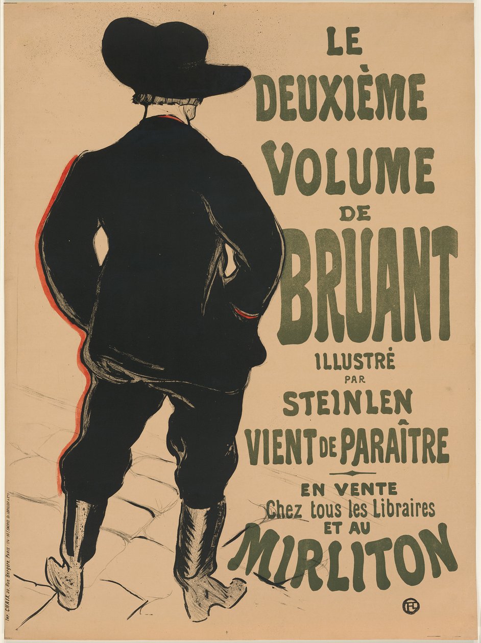 O Segundo Volume de Bruant de Henri de Toulouse-Lautrec