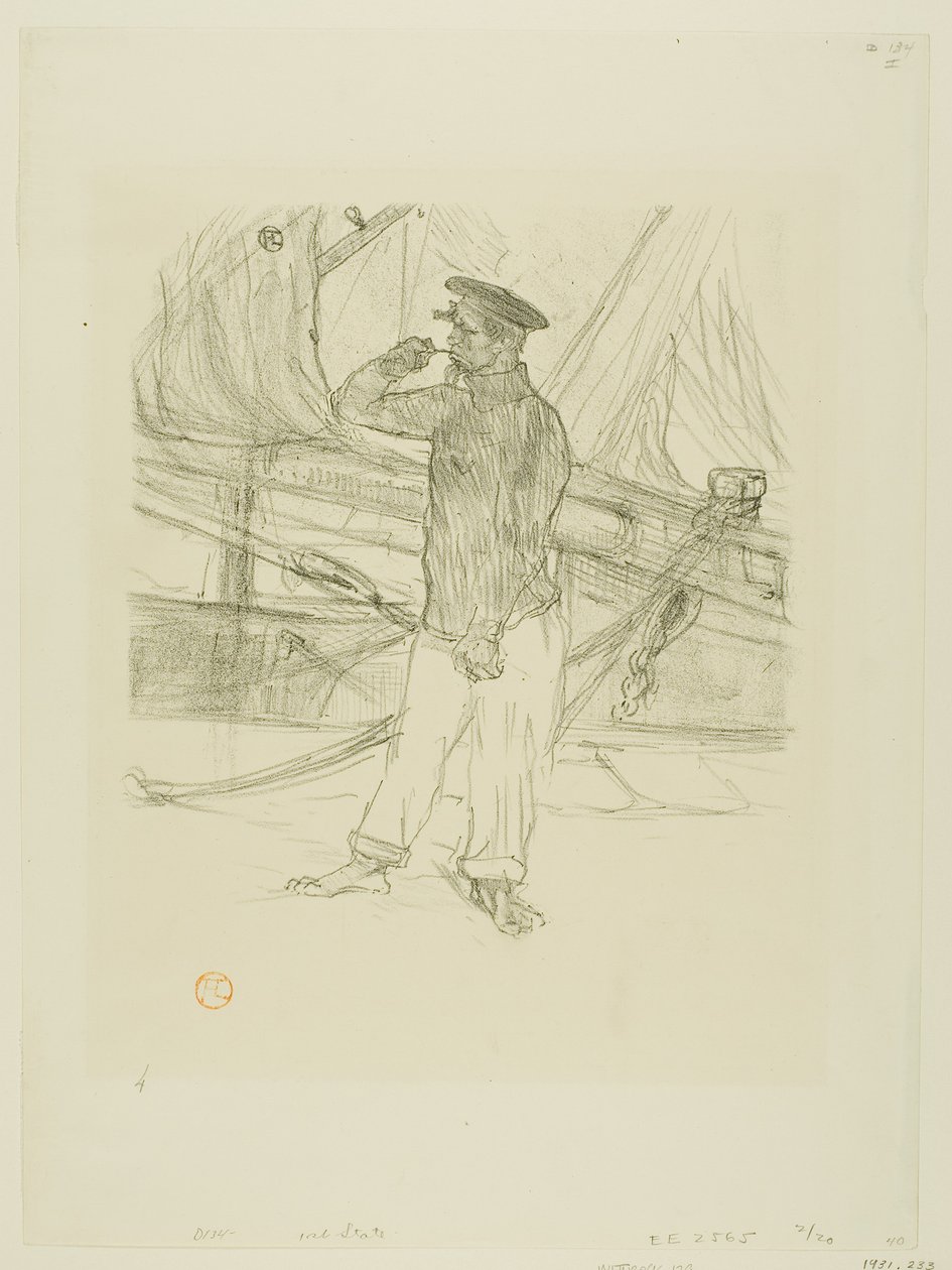 O Arenque Defumado, de Melodias de Désiré Dihau de Henri de Toulouse-Lautrec
